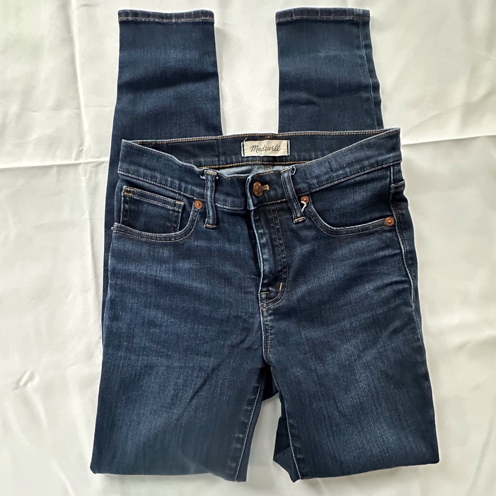 Madewell 9” high rise skinny dark wash denim‎ jeans women’s 25
